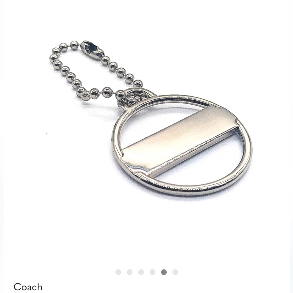 Coach Silver and Black Enamel Keychain, Like New Condition - Picture 5 of 7